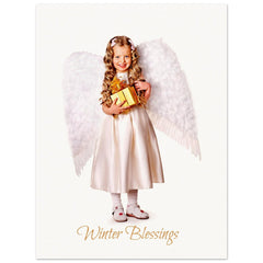 Angel Poster Wall Art - Winter image Design on Museum-Quality Paper