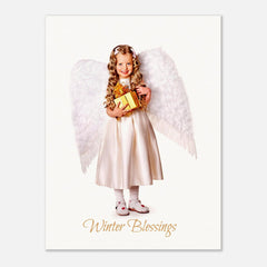 Angel Poster Wall Art - Winter image Design on Museum-Quality Paper