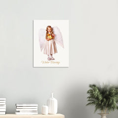 Angel Poster Wall Art - Winter image Design on Museum-Quality Paper