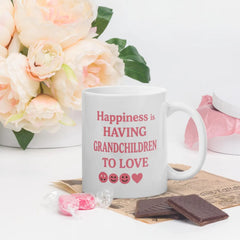 Grandma Heart Grandkids Design Coffee Mug